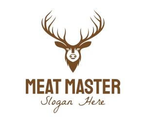 Brown Elk Head logo design