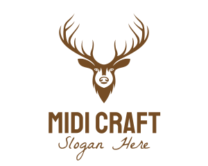 Brown Elk Head logo design