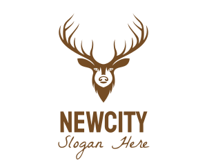 Brown Elk Head logo design