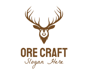 Brown Elk Head logo design