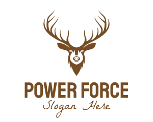 Brown Elk Head logo design