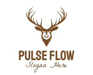 Brown Elk Head logo design