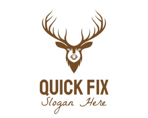 Brown Elk Head logo design