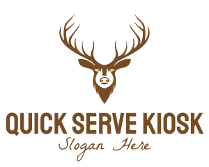 Brown Elk Head logo design