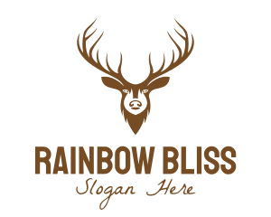 Brown Elk Head logo design