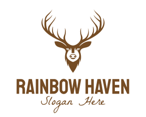 Brown Elk Head logo design