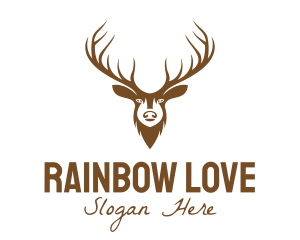 Brown Elk Head logo design