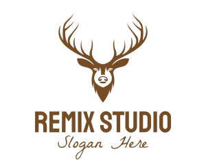 Brown Elk Head logo design