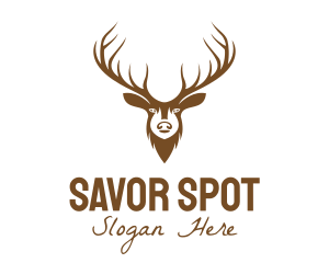 Brown Elk Head logo design