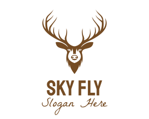 Brown Elk Head logo design