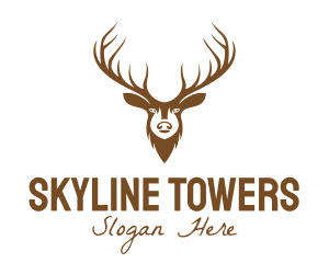 Brown Elk Head logo design