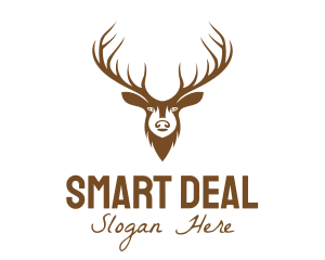 Brown Elk Head logo design