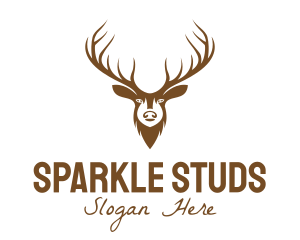 Brown Elk Head logo design