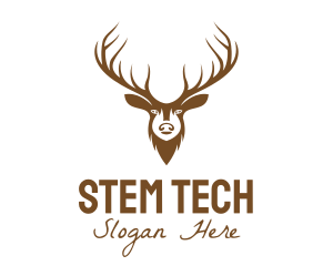 Brown Elk Head logo design