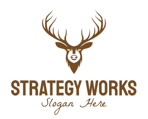 Brown Elk Head logo design