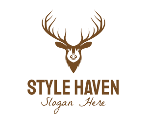 Brown Elk Head logo design