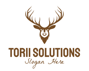 Brown Elk Head logo design