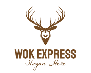 Brown Elk Head logo design