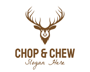 Brown Elk Head logo design