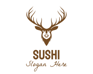 Brown Elk Head logo design