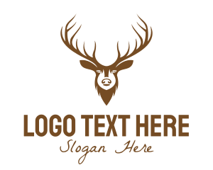 Brown Elk Head Logo