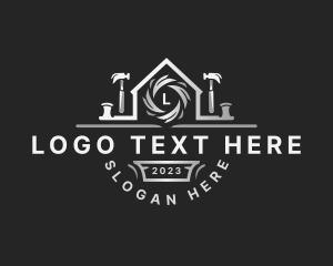 Construction - Hammer Tool House logo design