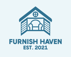 Furnish - Blue House Window logo design