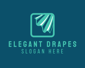 Drape - Square Curtain Wave logo design