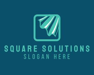 Square Curtain Wave logo design