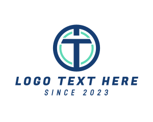 Round - Digital Marketing Letter T logo design