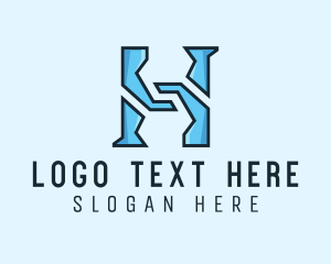 Iceberg - Winter Ice Letter H Company logo design