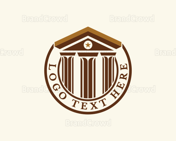 Lawyer Legal Courthouse Logo