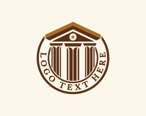 Lawyer Legal Courthouse logo design