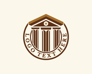 Courthouse - Lawyer Legal Courthouse logo design