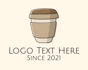 Caffeine - Minimalist Coffee Cup logo design
