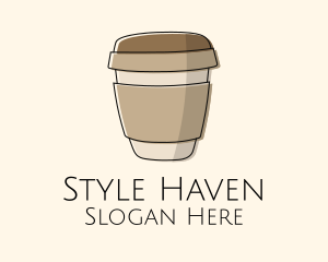 Minimalist Coffee Cup  Logo