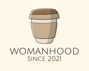 Caffeine - Minimalist Coffee Cup logo design