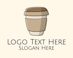 Minimalist Coffee Cup  Logo