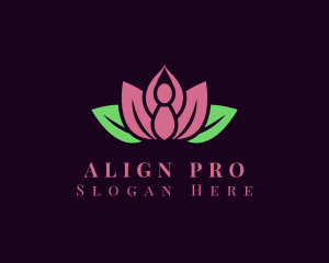 Posture - Lotus Petal Meditation logo design