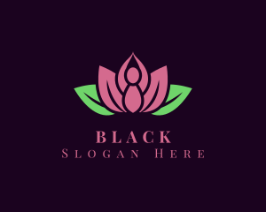 Floral - Lotus Petal Meditation logo design