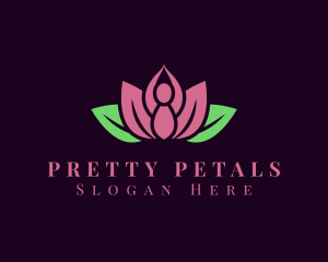 Lotus Petal Meditation logo design