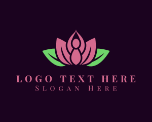 Meditation - Lotus Petal Meditation logo design