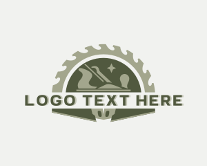 Lumberjack - Hand Planer Carpentry logo design