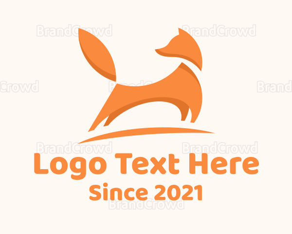 Modern Orange Fox Logo