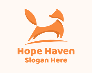 Modern Orange Fox  Logo
