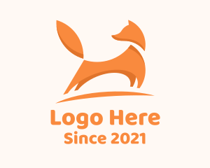 Modern Orange Fox  logo design