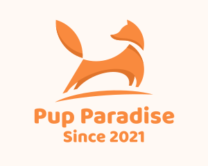 Pup - Modern Orange Fox logo design
