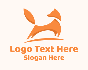 Modern Orange Fox  Logo