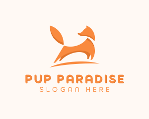 Modern Orange Fox  logo design