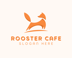 Modern Orange Fox  logo design